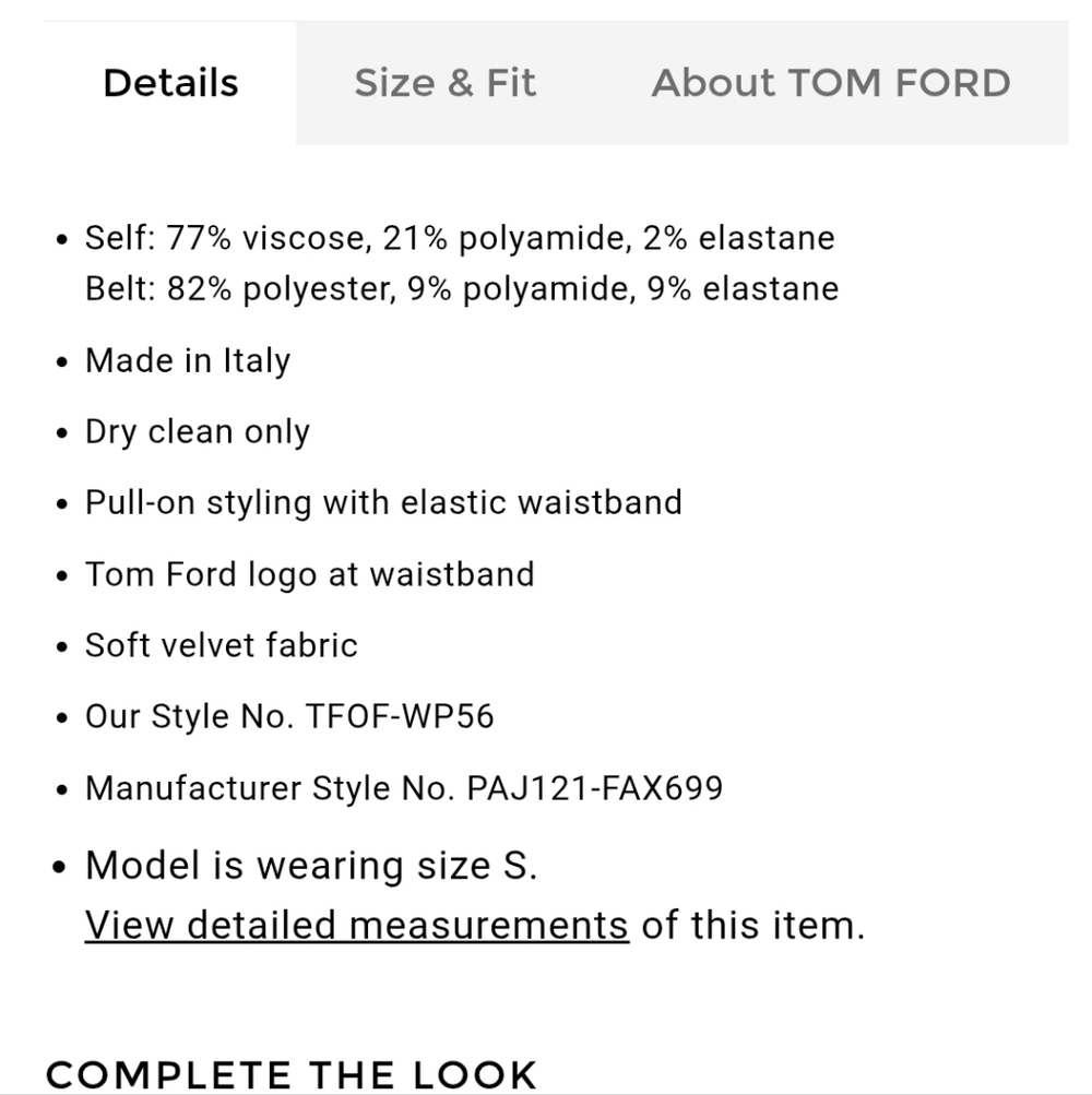 Tom Ford / Royal Grape/ Velvet Signature Leggings- W Sz Medium - Picture 9 of 9